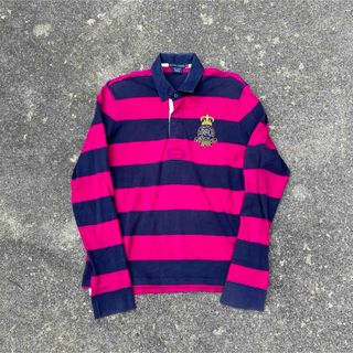 ポロラルフローレン(POLO RALPH LAUREN)のRalph Lauren ボーダー　ラガーシャツ　ポロシャツ　長袖　グッドカラー(ポロシャツ)