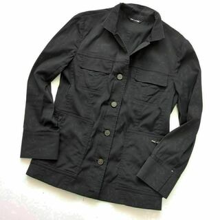 コムサデモード(COMME CA DU MODE)のコムサデモード　コットン混　長袖　シャツ　ジャケット　軽アウター　黒　7(その他)