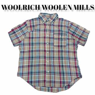 woolrich50s60s復刻タグチェックシャツウールリッチボタンシャツ(Tシャツ/カットソー(半袖/袖なし))