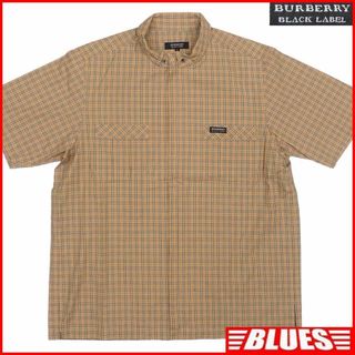 バーバリーブラックレーベル(BURBERRY BLACK LABEL)の廃盤 バーバリーブラックレーベル シャツ M 半袖 ノバチェック HH9515(Tシャツ/カットソー(半袖/袖なし))