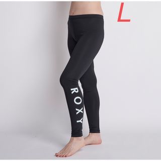 ロキシー(Roxy)のroxy レディース　ラッシュレギンス　黒　青　L(水着)