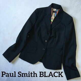 ポールスミス(Paul Smith)のポールスミス　テーラードジャケット　38表記　ストライプ柄　黒　ブラック(テーラードジャケット)