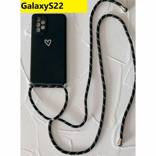 GalaxyS22★★ショルダーケース　紐　黒 Galaxyケース