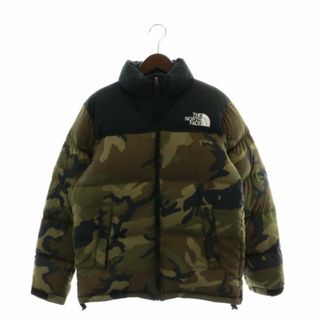 ザノースフェイス(THE NORTH FACE)のザノースフェイス ヌプシジャケット ダウンジャケット 迷彩柄 L カーキ 黒(ダウンジャケット)