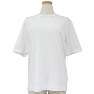 チノ(CINOH)の美品 CINOH チノ Tシャツ カットソー ホワイト 白 38(M) コットン 綿 5分袖 クルーネック ベーシック 半袖 トップス 日本製 シンプル 無地 カジュアル 大人 きれいめ 【レディース】【中古】(Tシャツ(半袖/袖なし))