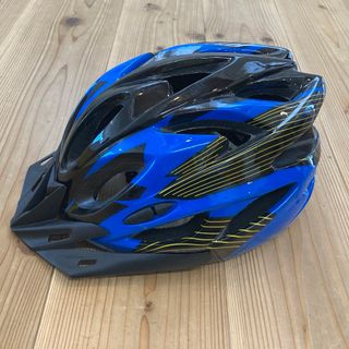 ヘルメット 自転車用 青 男女兼用 子供から大人まで 頭囲53-63cm(その他)