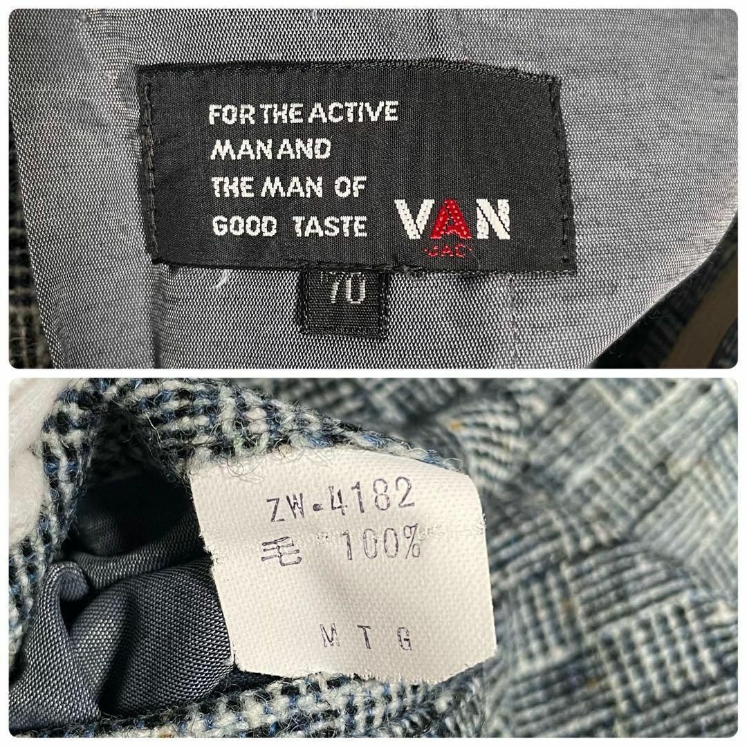 VAN(バン)の日本製 ヴィンテージ VAN JAC ウール ジャガード スラックス メンズのパンツ(スラックス)の商品写真