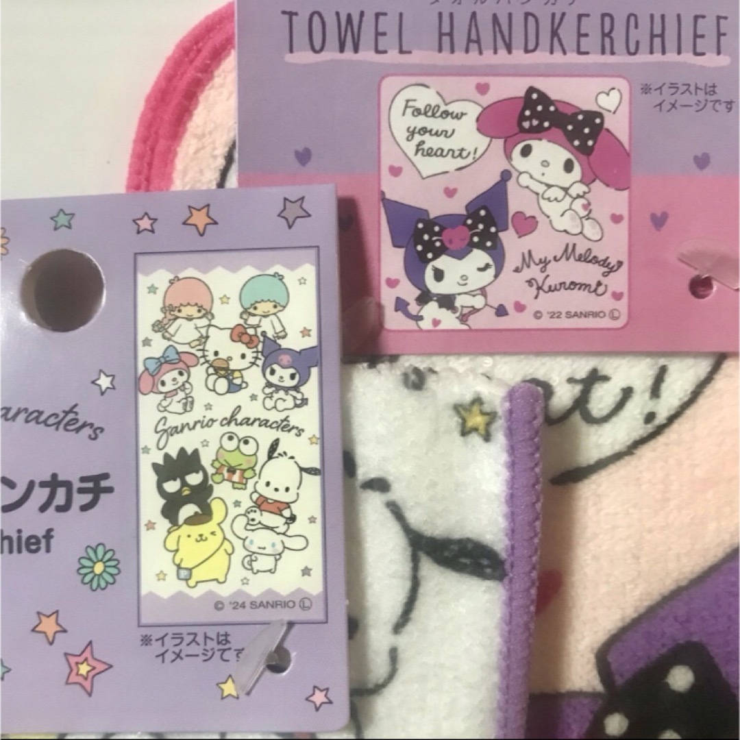 サンリオ - サンリオキャラクターズ💕タオルハンカチ💕2サイズ サンリオ - サンリオキャラクターズ💕タオルハンカチ💕2サイズ