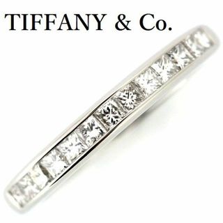 ティファニー(Tiffany & Co.)のティファニー スクエア プリンセス ハーフサークル ダイヤモンドリング Pt950 13P 7号弱 2.6mm(リング(指輪))