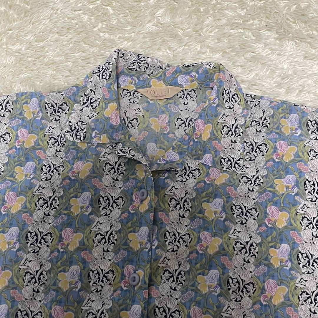 東京スタイル JOLIET 半袖 総柄ブラウス　シャツ レディースのトップス(シャツ/ブラウス(長袖/七分))の商品写真