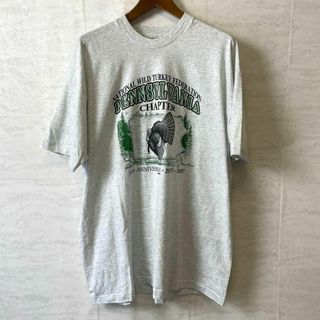 メイドインUSA　シングルステッチ　サイズ2ＸＬ　アニマルロゴ　七面鳥メンズ古着(Tシャツ/カットソー(半袖/袖なし))