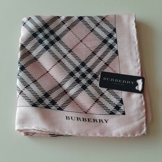 バーバリー(BURBERRY)のBURBERRY　シルク混ハンカチ　プチスカーフ(ハンカチ)