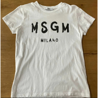 MSGM - MSGM 定番ロゴTシャツ　12Y  半袖 白 ホワイト カットソー プリント