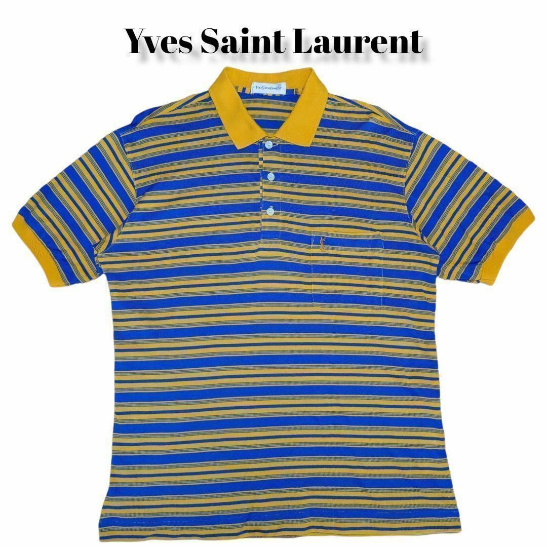Yves Saint Laurent - Yves Saint Laurent ボーダーポロシャツ Yves Saint Laurent - Yves Saint Laurent ボーダーポロシャツ