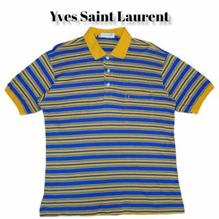 イヴサンローラン(Yves Saint Laurent)のYves Saint Laurent ボーダーポロシャツYSL イヴサンローラン(ポロシャツ)