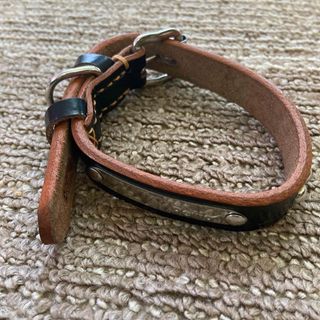 ペティオ(Petio)のペティオ　スタッズ付き本革首輪　小型犬向き(犬)