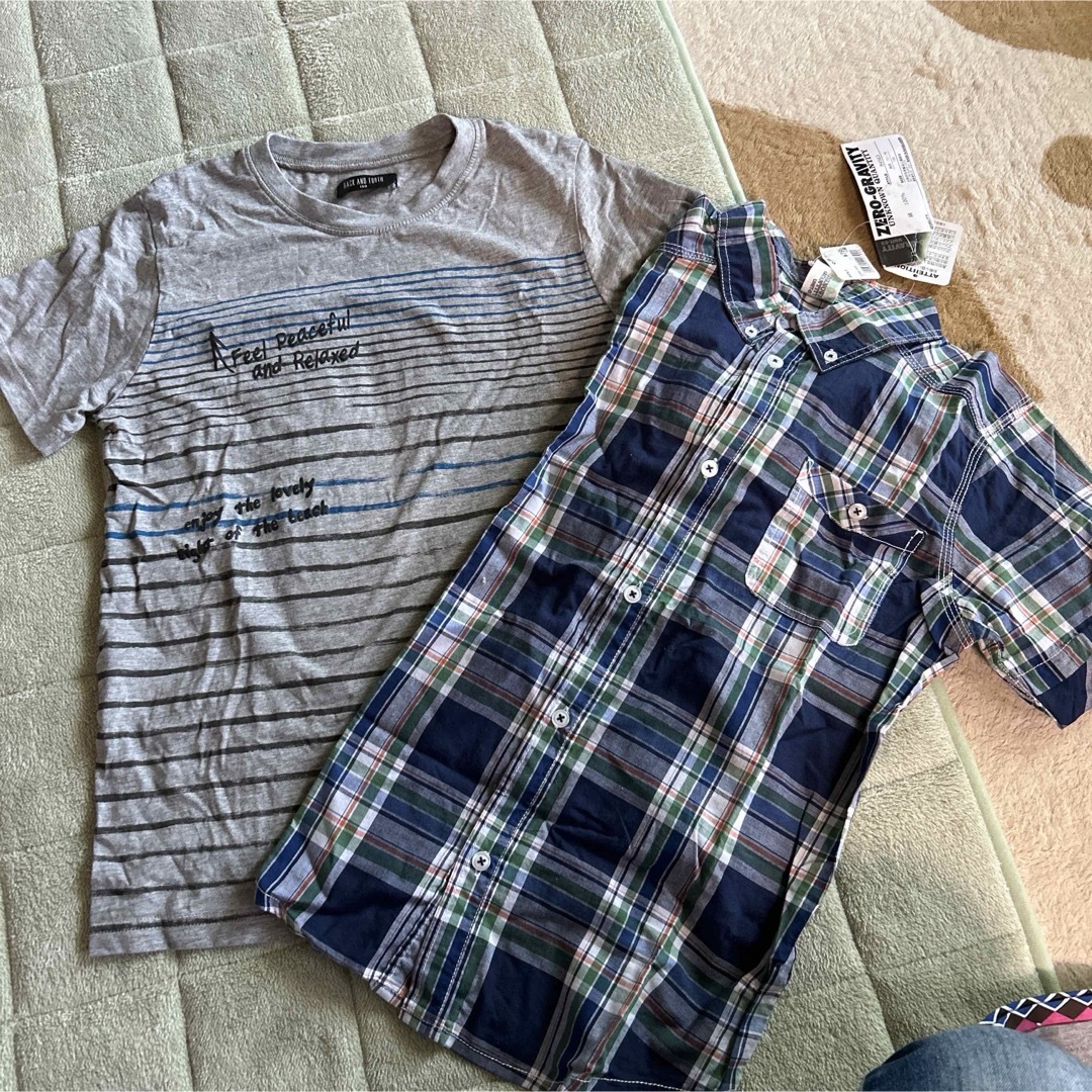 キッズTシャツ＆チェックシャツ☆150 キッズ/ベビー/マタニティのキッズ服男の子用(90cm~)(Tシャツ/カットソー)の商品写真