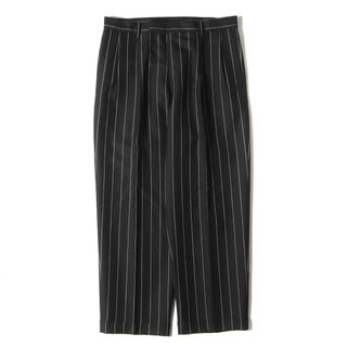 ワコマリア(WACKO MARIA)の新品同様 WACKO MARIA ワコマリア パンツ サイズ:XXL 23SS DORMEUIL ストライプ 2タック スラックスパンツ DOUBLE PLEATED TROUSERS ブラック 黒 ボトムス ズボン コラボ【メンズ】【中古】(その他)