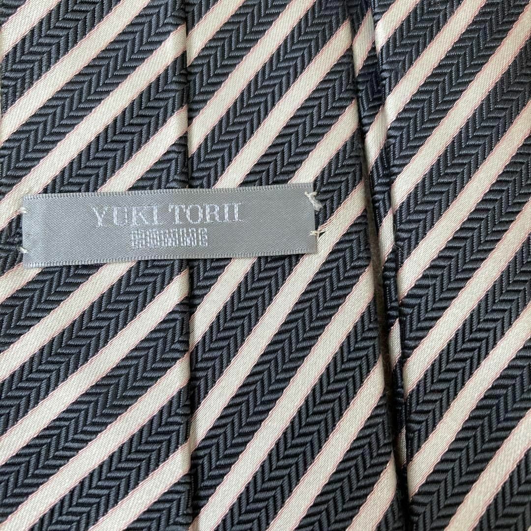 98【YUKITORII】USED　ストライプ　ネクタイ メンズのファッション小物(ネクタイ)の商品写真