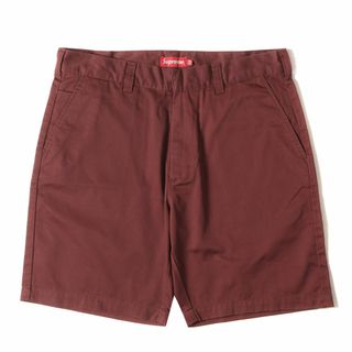 シュプリーム(Supreme)のSupreme シュプリーム パンツ サイズ:34 18SS T/Cツイル ワーク ショーツ Work Short ライトバーガンディー ボトムス ズボン ショートパンツ【メンズ】【中古】(ショートパンツ)