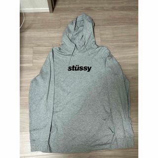 ステューシー(STUSSY)の【早い者勝ち】Stussy パーカー 薄手 グレー(パーカー)