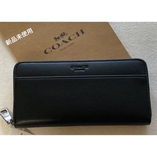 コーチ(COACH)の新品　COACH コーチ　メンズ　レディース　長財布　ブラック　黒　F74977(長財布)