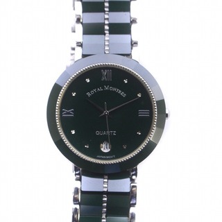 other - ロイヤルモントレス 腕時計 クォーツ デイト ローマン 緑 RM-7021M
