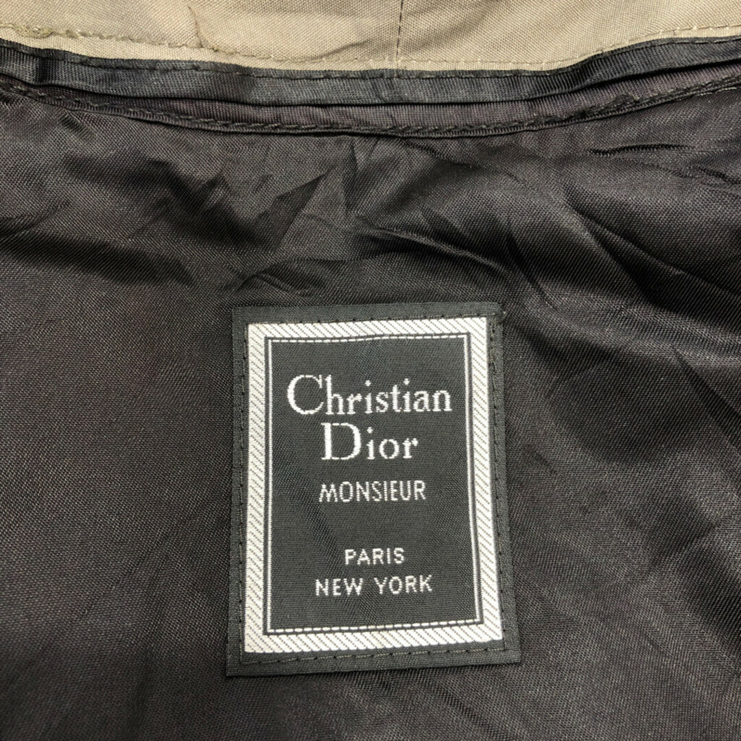 Christian Dior(クリスチャンディオール)の80年代 Christian Dior クリスチャン ディオール ステンカラーコート カーキ (メンズ 44 L) 中古 古着 Q5304 メンズのジャケット/アウター(トレンチコート)の商品写真