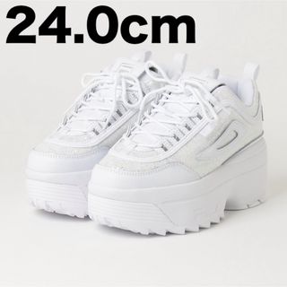 フィラ(FILA)のフィラ ディスラプター2ウェッジ グリッター 24.0(スニーカー)