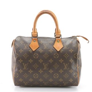 ルイヴィトン(LOUIS VUITTON)の美品 ルイヴィトン モノグラム スピーディ25 M41528 レザー ハンドバッグ トート トップハンドル レディース HFM Z6-8(ハンドバッグ)