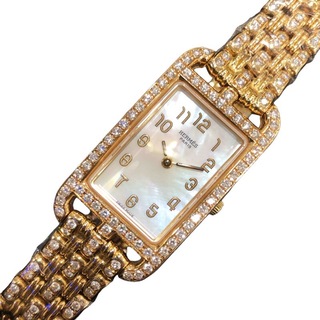 エルメス(Hermes)の　エルメス HERMES ナンタケット　ホワイトシェル NA1.289 ホワイト K18YG レディース 腕時計(腕時計)