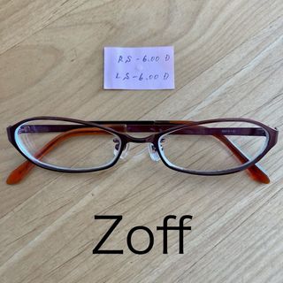 ゾフ(Zoff)のZoff 眼鏡　メガネ ブラウン 度付き　鼻あて新品(サングラス/メガネ)