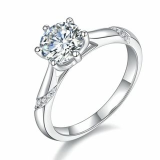 レディース リング 指輪 3ct ジルコニア CZダイヤモンド 女性 大粒 六本(その他)