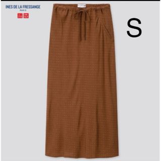 ユニクロ(UNIQLO)のユニクロ×parisイネス　レーヨンフレアロングスカート　S⭐️新品タグ付き⭐️(ロングスカート)