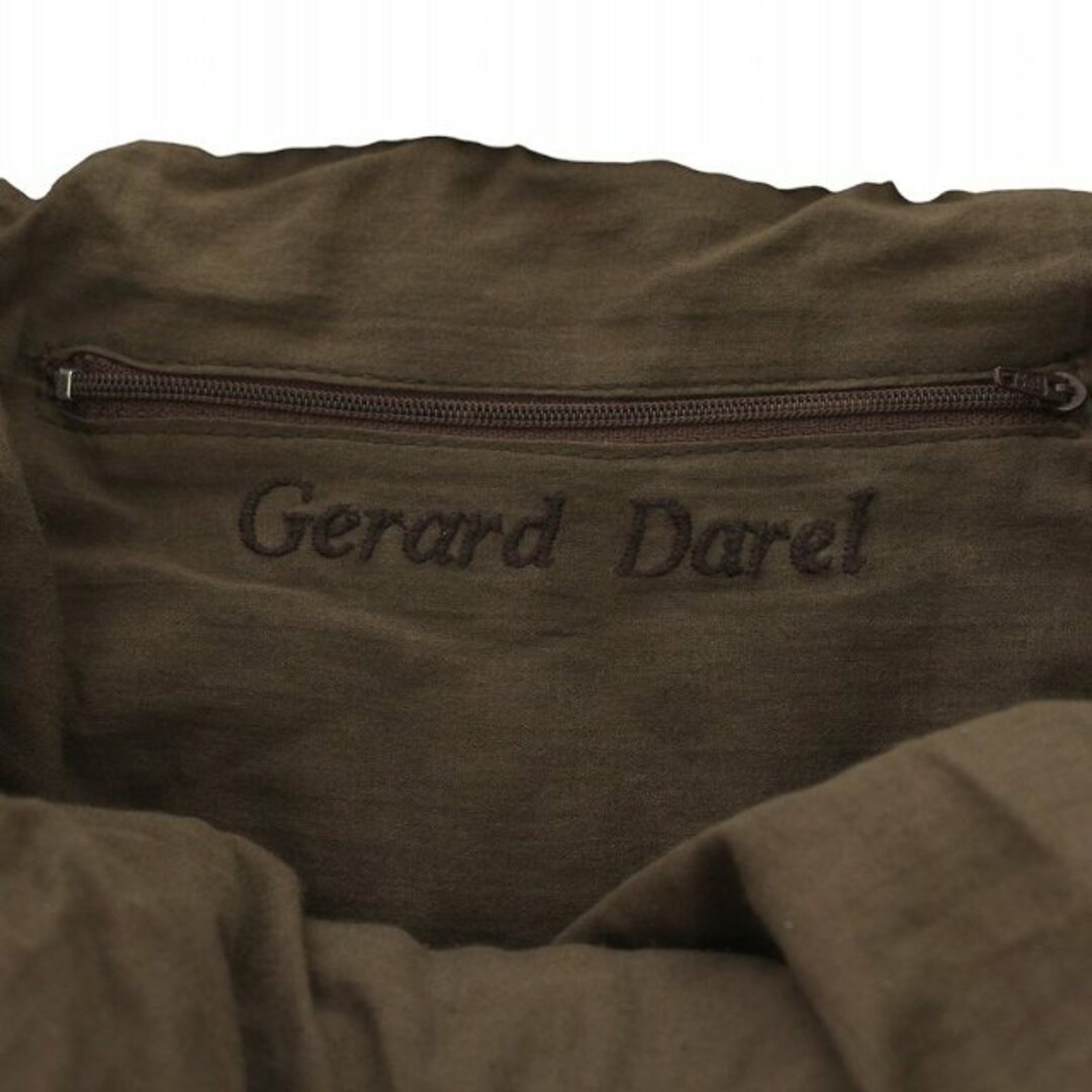 ジェラールダレル ハンドバッグ かぎ編み タッセル ウール レザー 茶 ブラウン レディースのバッグ(ハンドバッグ)の商品写真