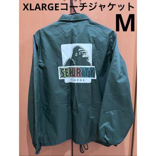 エクストララージ(XLARGE)のXLARGE コーチジャケット Security 緑　グリーン　古着　レディース(ナイロンジャケット)