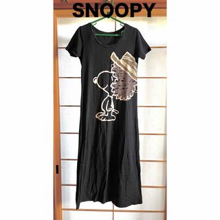 ユニクロ(UNIQLO)のSNOOPY スヌーピー ユニクロ レディース ロング Tシャツ ユニクロ(Tシャツ/カットソー(半袖/袖なし))