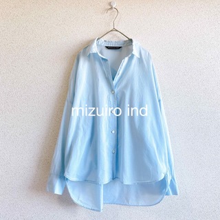 ミズイロインド(mizuiro ind)のmizuiro-ind ミズイロインド  コットン　ロングスリーブ ワイドシャツ(シャツ/ブラウス(長袖/七分))