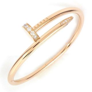 カルティエ(Cartier)のカルティエ Cartier バングル ジュスト アン クル クラシック B048516 釘モチーフ 32ポイント ダイヤモンド 計0.58ct K18PG / #16 【箱・保付き】 【中古】(ブレスレット/バングル)