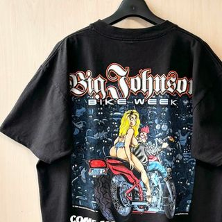 ヴィンテージ(VINTAGE)の90s古着ヴィンテージ　BIGJOHNSON Tシャツ 2ケツバイク　セクシー(Tシャツ/カットソー(半袖/袖なし))