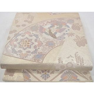 平和屋2◎六通柄袋帯　天平地紙取華文　金糸　逸品　DAAA6329ya(帯)