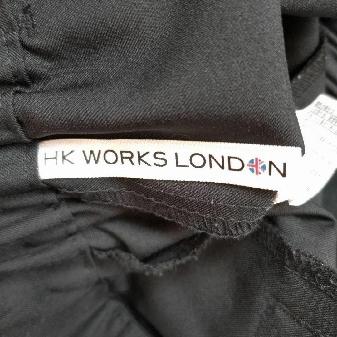 b2078【HK WORKS LONDON】ワイドストレートパンツ黒L体形カバー レディースのパンツ(その他)の商品写真
