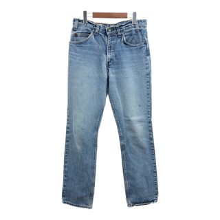 リーバイス(Levi's)の80年代 USA製 Levi's リーバイス 505 デニムパンツ アメカジ オレンジタブ ライトブルー (メンズ W33 L33) 中古 古着 Q5316(デニム/ジーンズ)