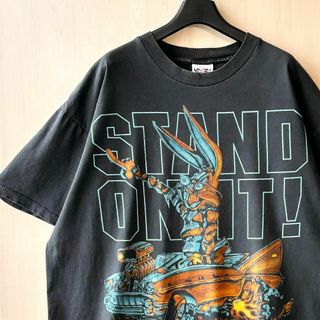 90s古着　ヴィンテージ　ルーニーテューンズ　キャラTシャツ　メタリック　バニー(Tシャツ/カットソー(半袖/袖なし))