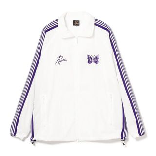 ニードルス(Needles)のXL 白NEEDLES BEAMS  別注 NYLON TRACK JACKET(ナイロンジャケット)