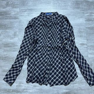 BURBERRY BLUE LABEL 長袖ブラウス チェック 38 リヨセル