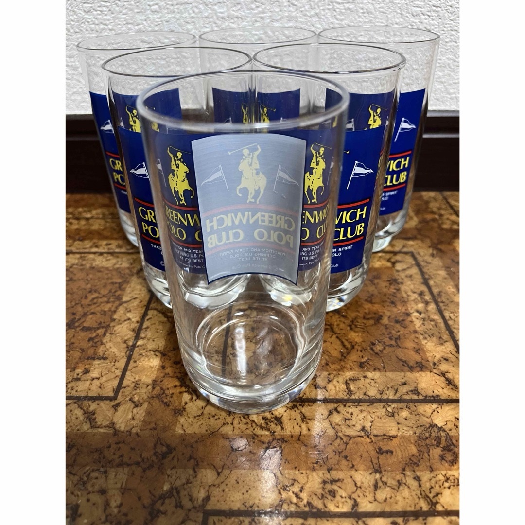 Polo Club(ポロクラブ)のGreenwich polo club グラスコップ　6個セット　ポロクラブ インテリア/住まい/日用品のキッチン/食器(グラス/カップ)の商品写真