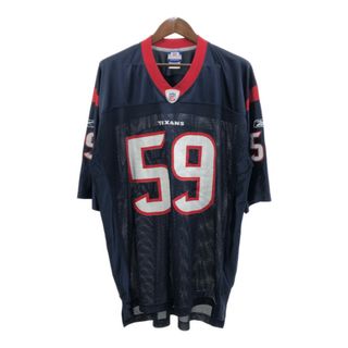 リーボック(Reebok)のReebok リーボック NFL ヒューストン・テキサンズ ゲームシャツ プロチーム アメフト ネイビー (メンズ XL) 中古 古着 Q5329(Tシャツ/カットソー(半袖/袖なし))