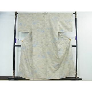 平和屋着物■上質な紬　流水草花文　逸品　DAAA7674sf(着物)
