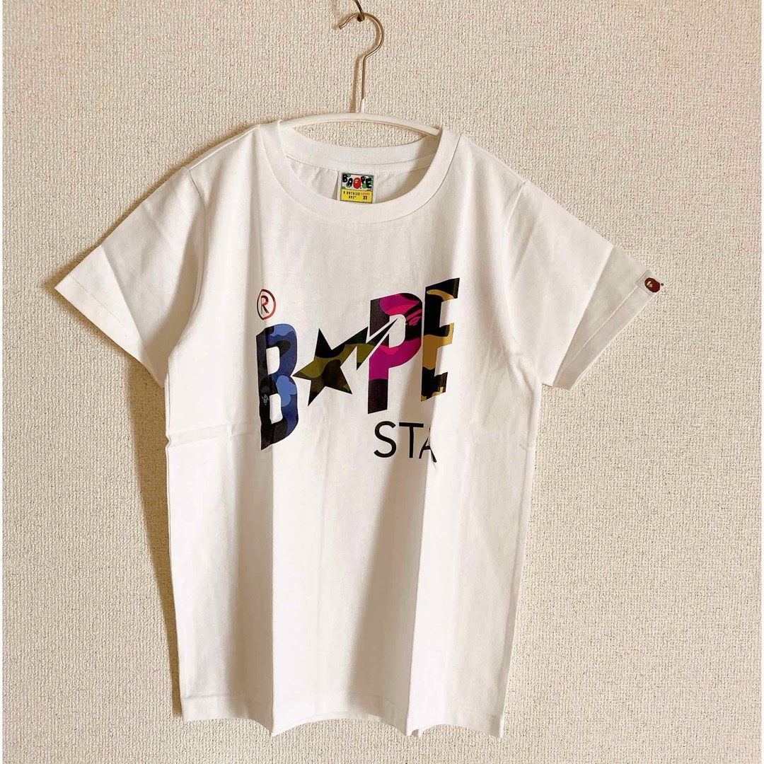 A BATHING APE(アベイシングエイプ)の新品 半袖 Tシャツ A BATHING APE レディース XSエイプ 150 レディースのトップス(Tシャツ(半袖/袖なし))の商品写真